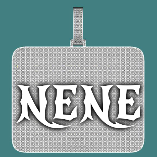 CUSTOM LETTER NECKLACE 3D BIG SQUARE