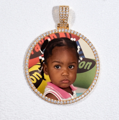 MEDIUM 3D CIRCLE CUSTOM PICTURE PENDANT