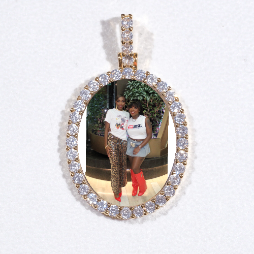 3D Oval Custom Picture Pendant