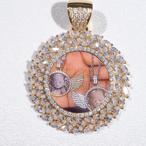 Large 3D Wheat Ear Custom Picture Pendant