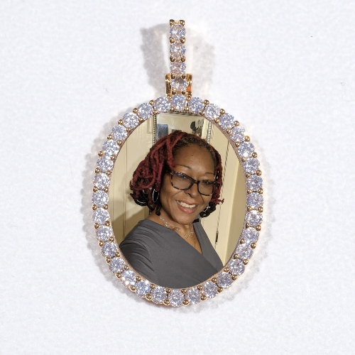 3D Oval Custom Picture Pendant