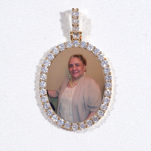 3D Oval Custom Picture Pendant