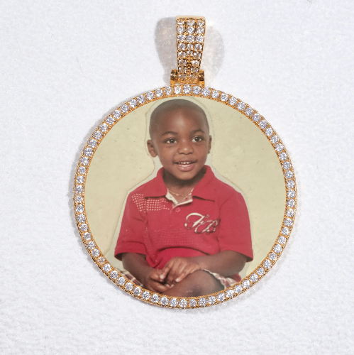 MEDIUM 3D CIRCLE CUSTOM PICTURE PENDANT