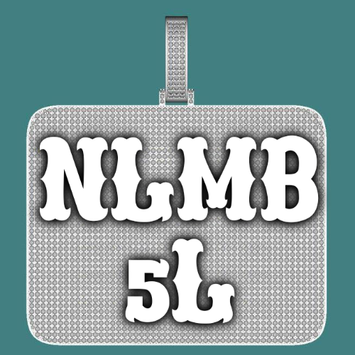 CUSTOM LETTER NECKLACE 3D BIG SQUARE