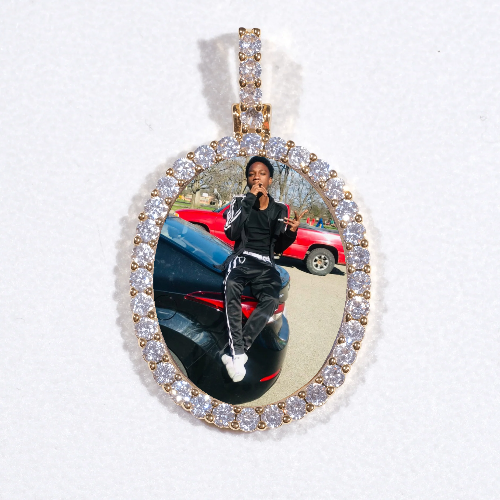 3D Oval Custom Picture Pendant