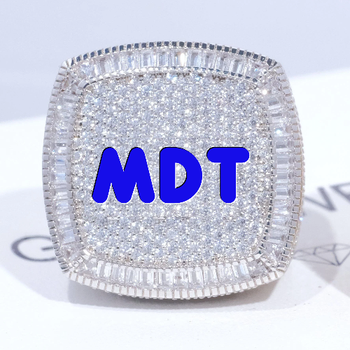 CUSTOM LETTER 3D ICED RING