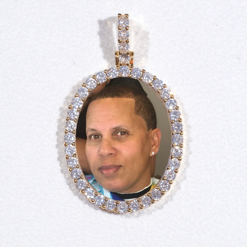 3D Oval Custom Picture Pendant