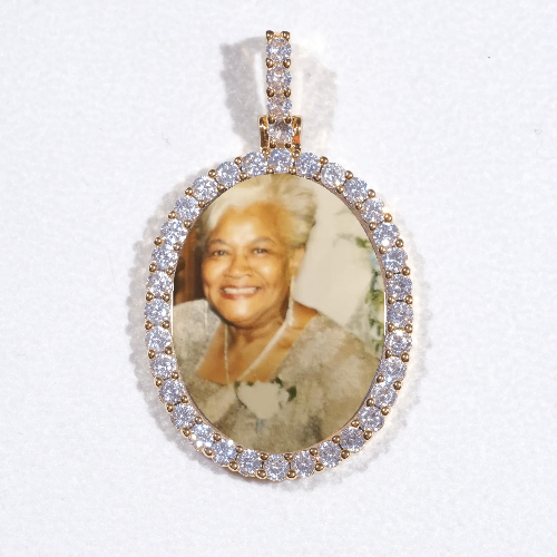 3D Oval Custom Picture Pendant