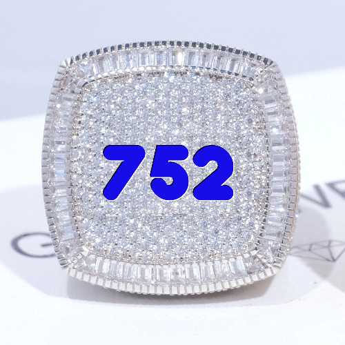 CUSTOM LETTER 3D ICED RING