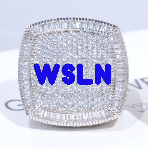 CUSTOM LETTER 3D ICED RING