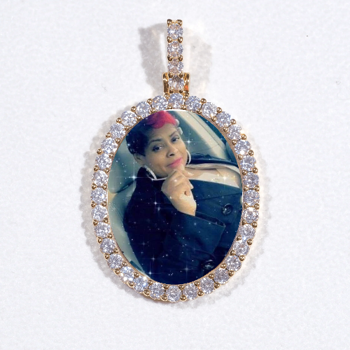 3D Oval Custom Picture Pendant