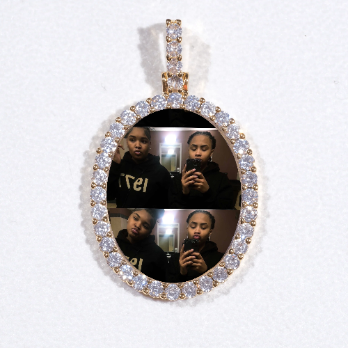 3D Oval Custom Picture Pendant