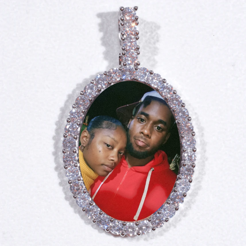 Large 3D Oval Custom Picture Pendant