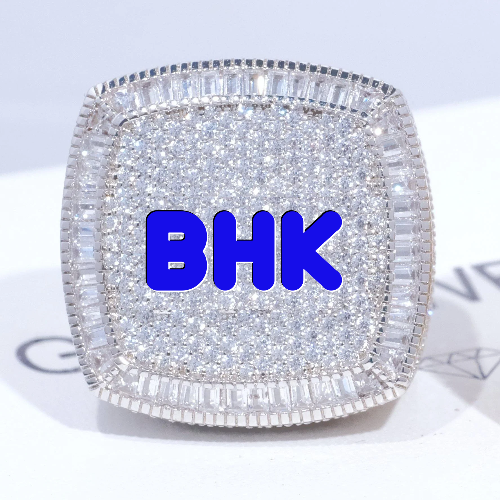 CUSTOM LETTER 3D ICED RING