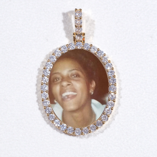 3D Oval Custom Picture Pendant