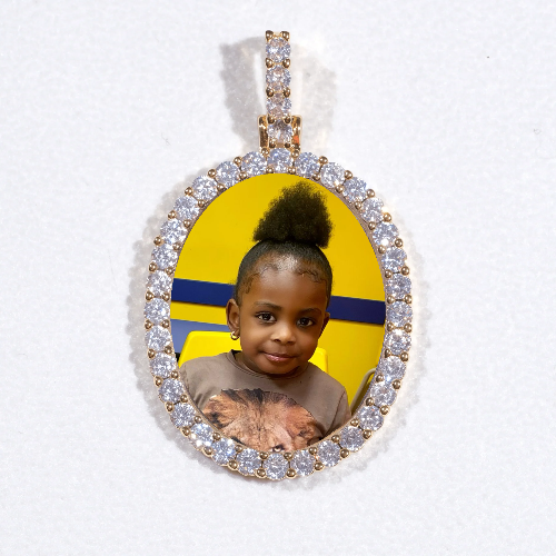 3D Oval Custom Picture Pendant