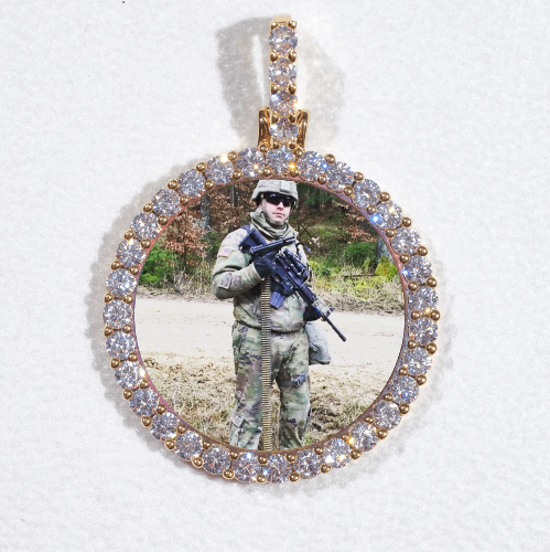 3D CIRCLE CUSTOM PICTURE PENDANT SMALL SIZE