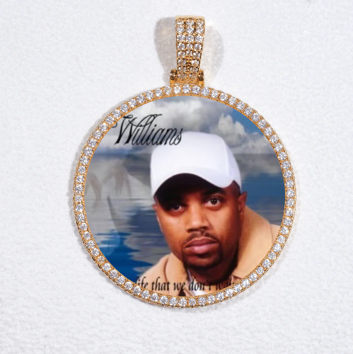 MEDIUM 3D CIRCLE CUSTOM PICTURE PENDANT