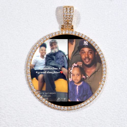 MEDIUM 3D CIRCLE CUSTOM PICTURE PENDANT