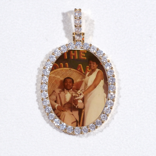 3D Oval Custom Picture Pendant