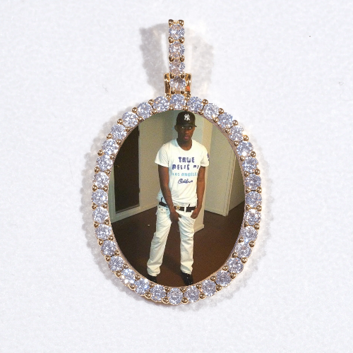 3D Oval Custom Picture Pendant