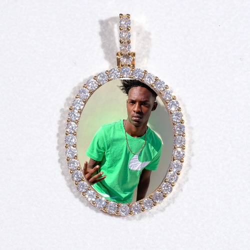 3D Oval Custom Picture Pendant