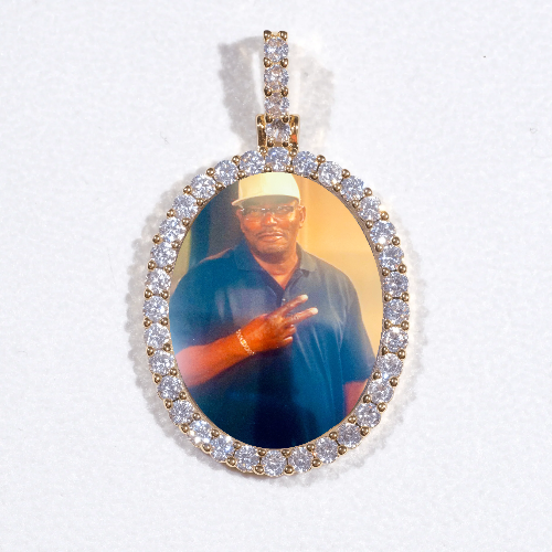 3D Oval Custom Picture Pendant