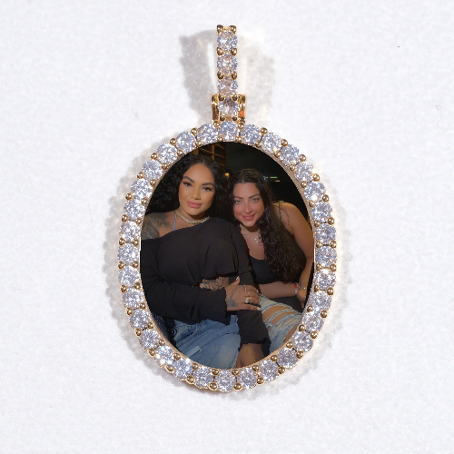 3D Oval Custom Picture Pendant