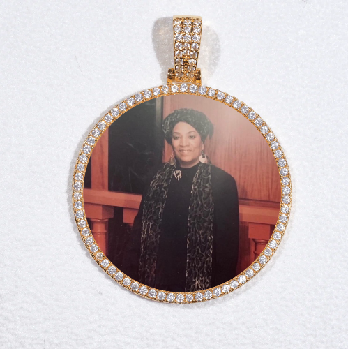 MEDIUM 3D CIRCLE CUSTOM PICTURE PENDANT