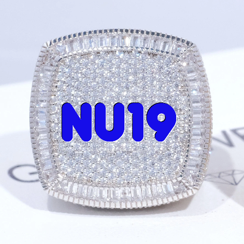 CUSTOM LETTER 3D ICED RING