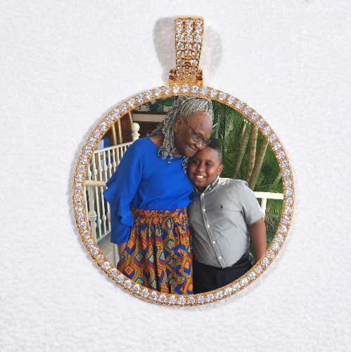 MEDIUM 3D CIRCLE CUSTOM PICTURE PENDANT