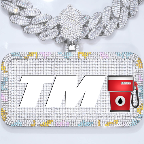 CUSTOM LETTER NECKLACE 3D COLORFUL SQUARE