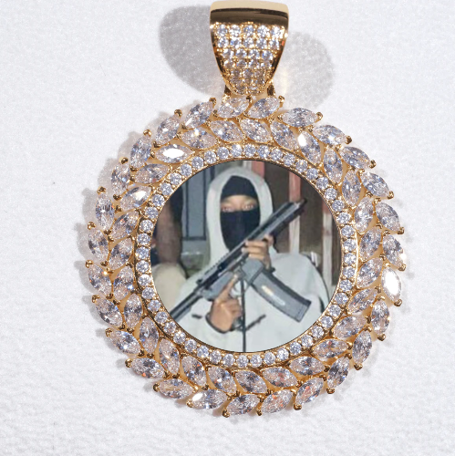 Large 3D Wheat Ear Custom Picture Pendant