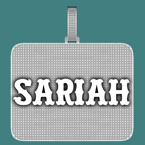 CUSTOM LETTER NECKLACE 3D BIG SQUARE