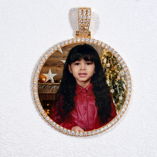 MEDIUM 3D CIRCLE CUSTOM PICTURE PENDANT