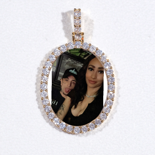 3D Oval Custom Picture Pendant