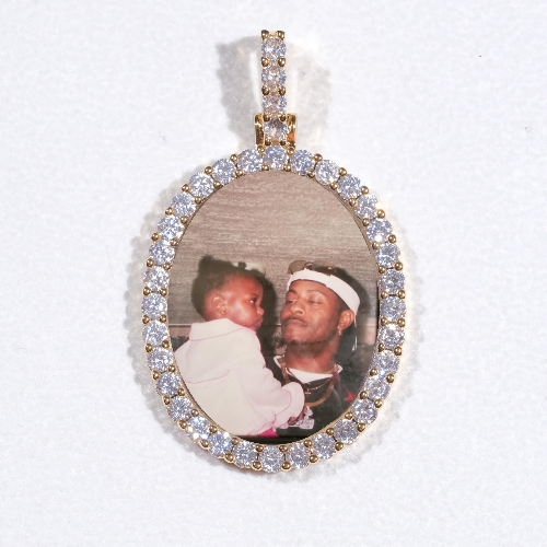 3D Oval Custom Picture Pendant