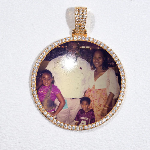 MEDIUM 3D CIRCLE CUSTOM PICTURE PENDANT
