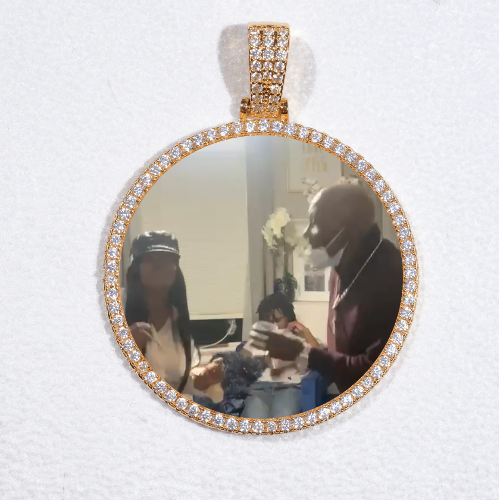 MEDIUM 3D CIRCLE CUSTOM PICTURE PENDANT