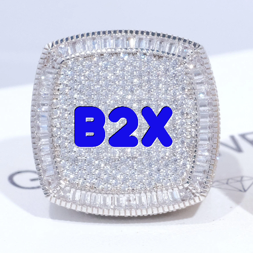 CUSTOM LETTER 3D ICED RING