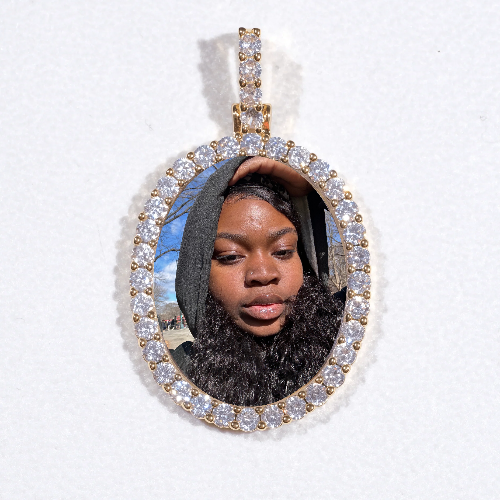 3D Oval Custom Picture Pendant
