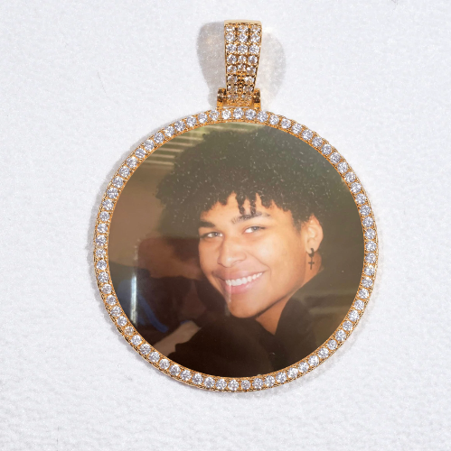 MEDIUM 3D CIRCLE CUSTOM PICTURE PENDANT