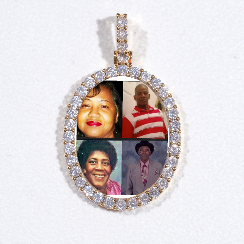 3D Oval Custom Picture Pendant