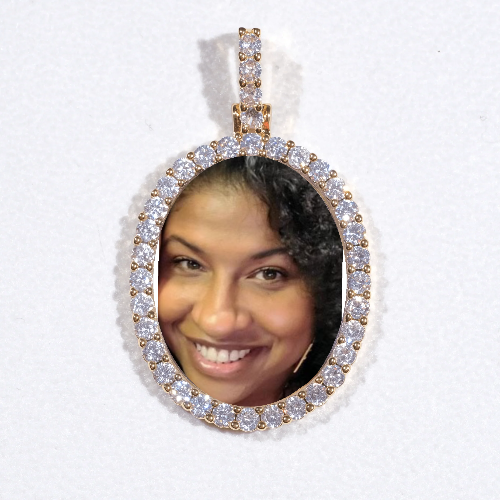 3D Oval Custom Picture Pendant