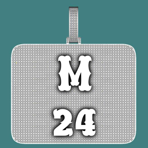 CUSTOM LETTER NECKLACE 3D BIG SQUARE