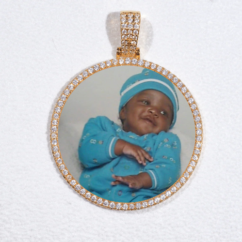 MEDIUM 3D CIRCLE CUSTOM PICTURE PENDANT