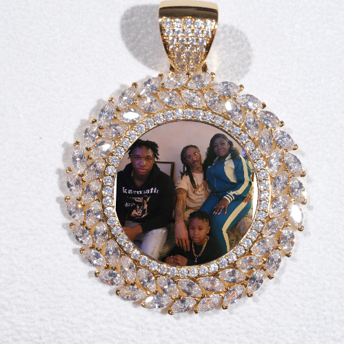Large 3D Wheat Ear Custom Picture Pendant