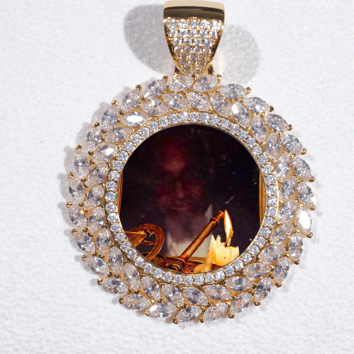 Large 3D Wheat Ear Custom Picture Pendant