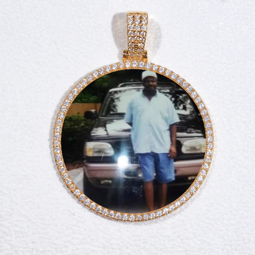 MEDIUM 3D CIRCLE CUSTOM PICTURE PENDANT