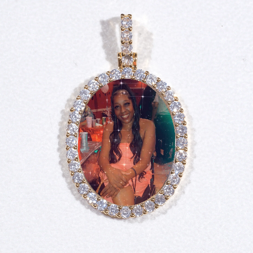 3D Oval Custom Picture Pendant
